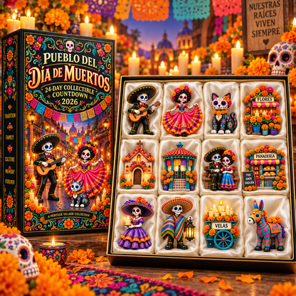 💀🌼 Pueblo del Día de Muertos 2026 – 24-Day Collectible Countdown Calendar 🎉