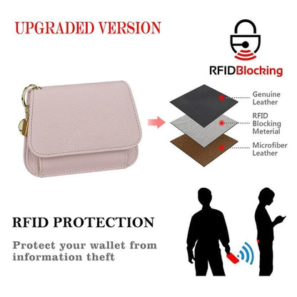 🌹RFID Short Wallets for Women – Fashionable Card Holder with Key Ring & Coin Purse