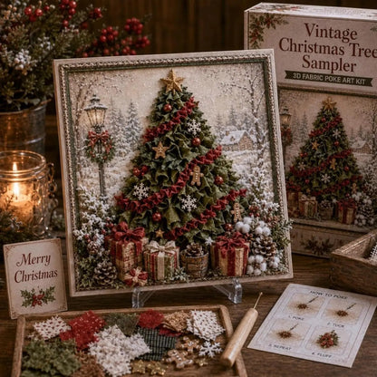🔥HOT SALE 49% OFF 💥🎄 3D Christmas Fabric Poke Art DIY Craft Kit