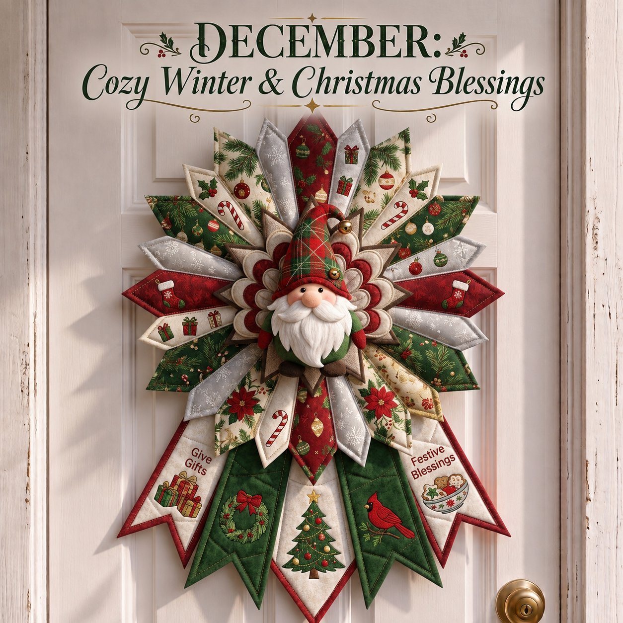 🗓️ Beginner-Friendly 12-Month Themed 3D Quilted Door Hanger Sewing Kit Collection | Complete Kit with Coordinated Fabrics, Sewing Materials & Step-by-Step Guide Included 💕