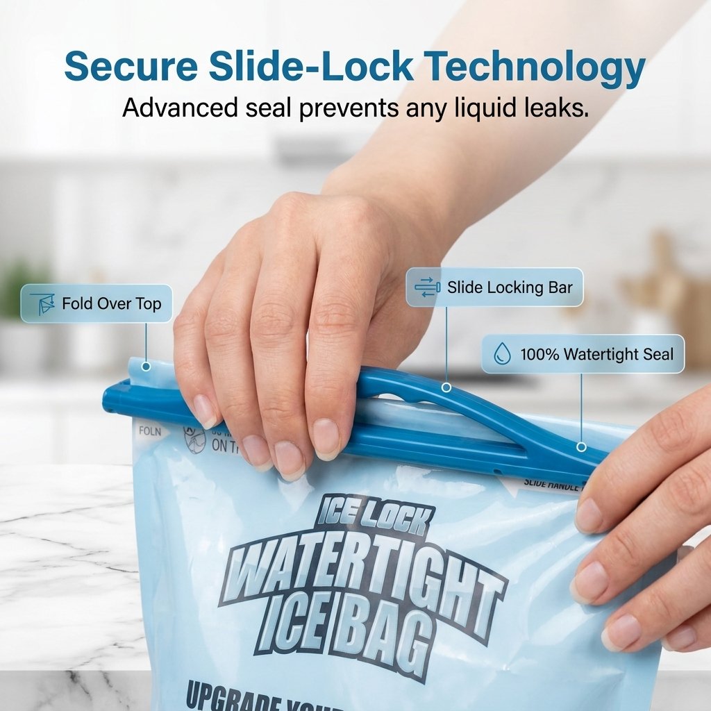 Large-Capacity Leak-Proof Ice Bag – Reusable Cooler Ice Pack – Durable, Instant-Use Cooling Solution