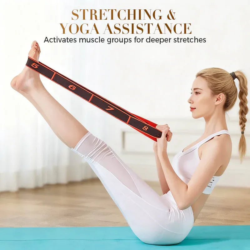 🧘‍♀️ 8-Segment Adjustable Resistance Band | Yoga & Stretching Assistant | Relieve Shoulder Stiffness & Boost Flexibility