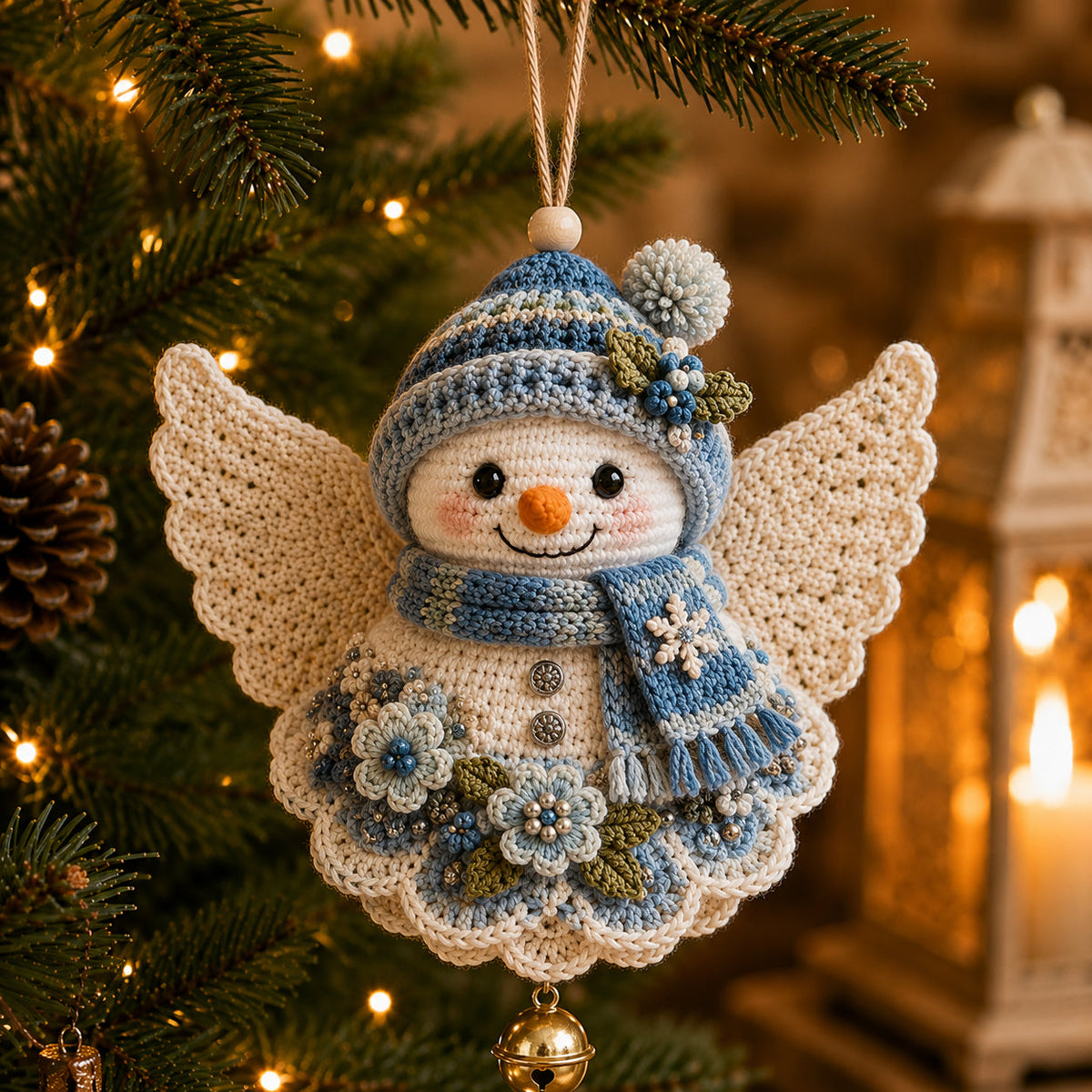 🔥49% Off Last Day🔥DIY Christmas Angel Crochet Ornament Kit – Handmade Holiday Tree Decoration