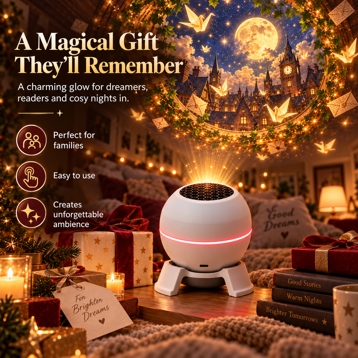 🌙✨ Magical Moonlit Storybook Projector