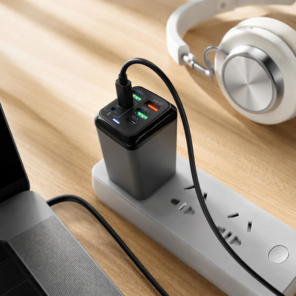 ⚡️Secret to Faster Phone Performance⚡️Six-Port Travel Charger for Extended Phone Battery Life