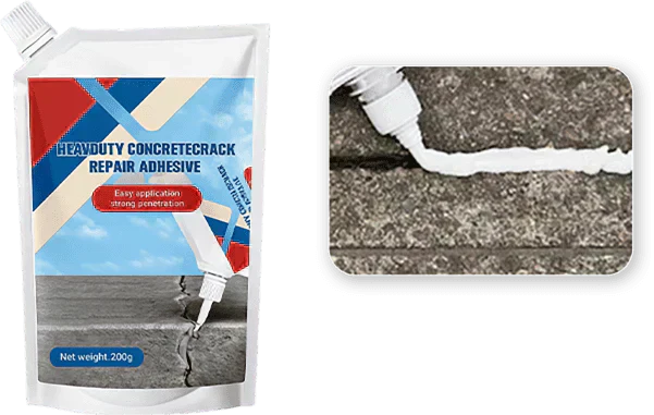 📢📢49% OFF !! ⏰Extra-Strength New Formula Concrete Crack Repair Filler, Waterproof Heavy-Duty Crack Adhesive for Driveway, Patio & Wall Cracks