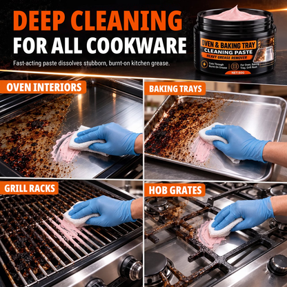 High-performance cleaning paste for grease and stubborn encrustations