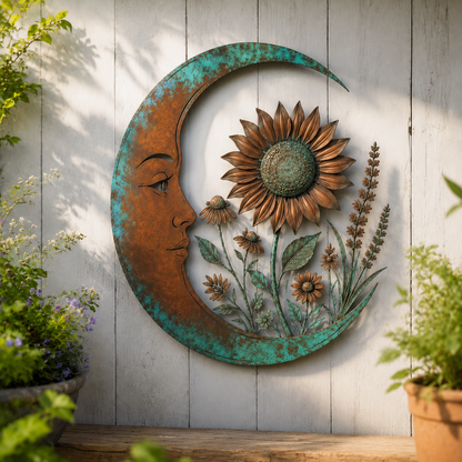 Moon Virgin Mary Garden Wall Decor