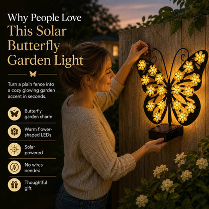 💯🦋 Solar Butterfly Garden Light