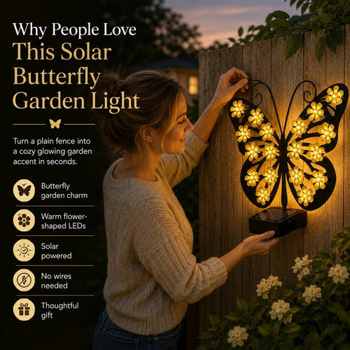 💯🦋 Solar Butterfly Garden Light