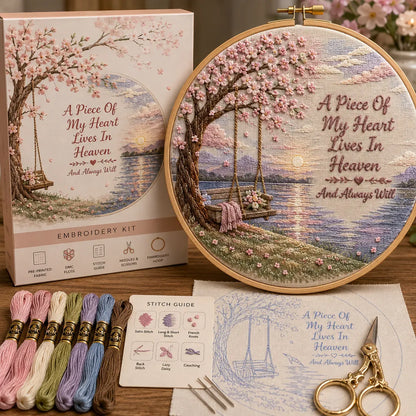 ⏳ Last Day 49% OFF –🕊️Beginner-Friendly Memorial Needlework Kit | Complete DIY Set with Pre-Printed Fabric, Wooden Hoop, Floss, Needles & Step-by-Step Guide Included ✨