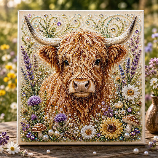 🏆 Last Day Special Price £14.99🦬✨ Highland Cow Pearl Art DIY Kit – Relaxing DIY Craft to Create Stunning Coastal Artwork (📦Buy 3 Free Shipping)