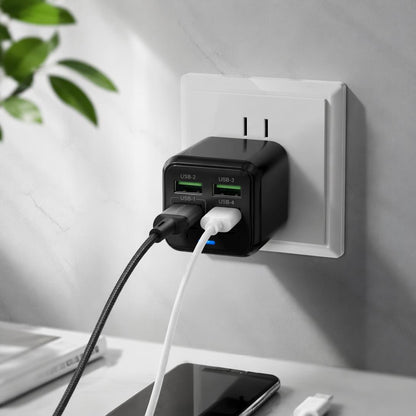 ⚡️Secret to Faster Phone Performance⚡️Six-Port Travel Charger for Extended Phone Battery Life
