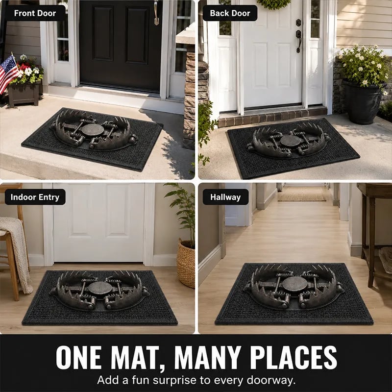 💥 LAST DAY 50% OFF - 😂 Gotcha! 3D Bear Trap Illusion Doormat – Funny Prank Entry Mat