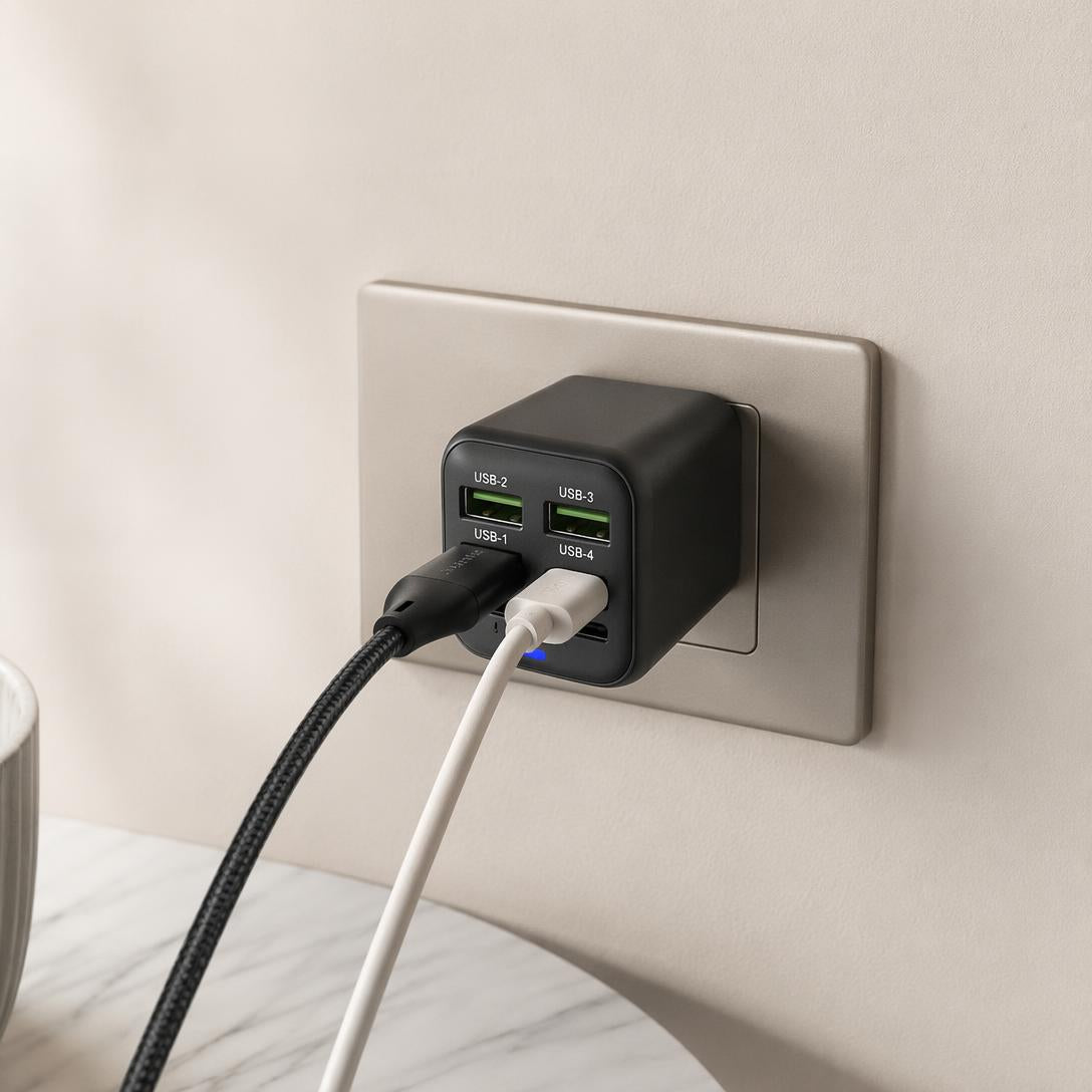 ⚡️Secret to Faster Phone Performance⚡️Six-Port Travel Charger for Extended Phone Battery Life