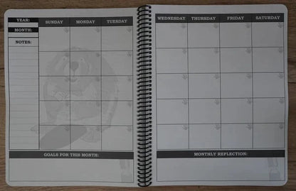 🔥🖤📚Themed Yearly Planner(✨Hardcover Book)