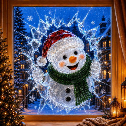 Christmas Window Decal Stickers - Reusable Festive Holiday Glass Decorations