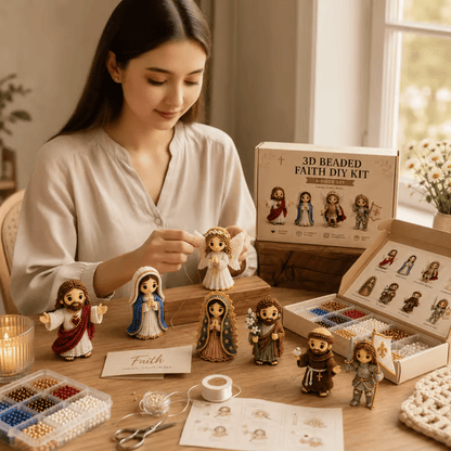 🔥 DIY Christian 3D Beaded Figurines Kit | Handmade Faith Craft for Prayer & Decoration