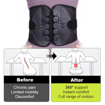 ✨Relieve Back Pain Anytime, Anywhere🎉Adjustable Double Pulley Breathab