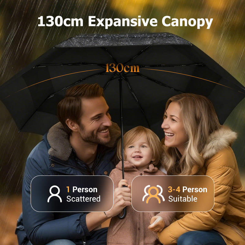 12-Rib Large Foldable Windproof Umbrella