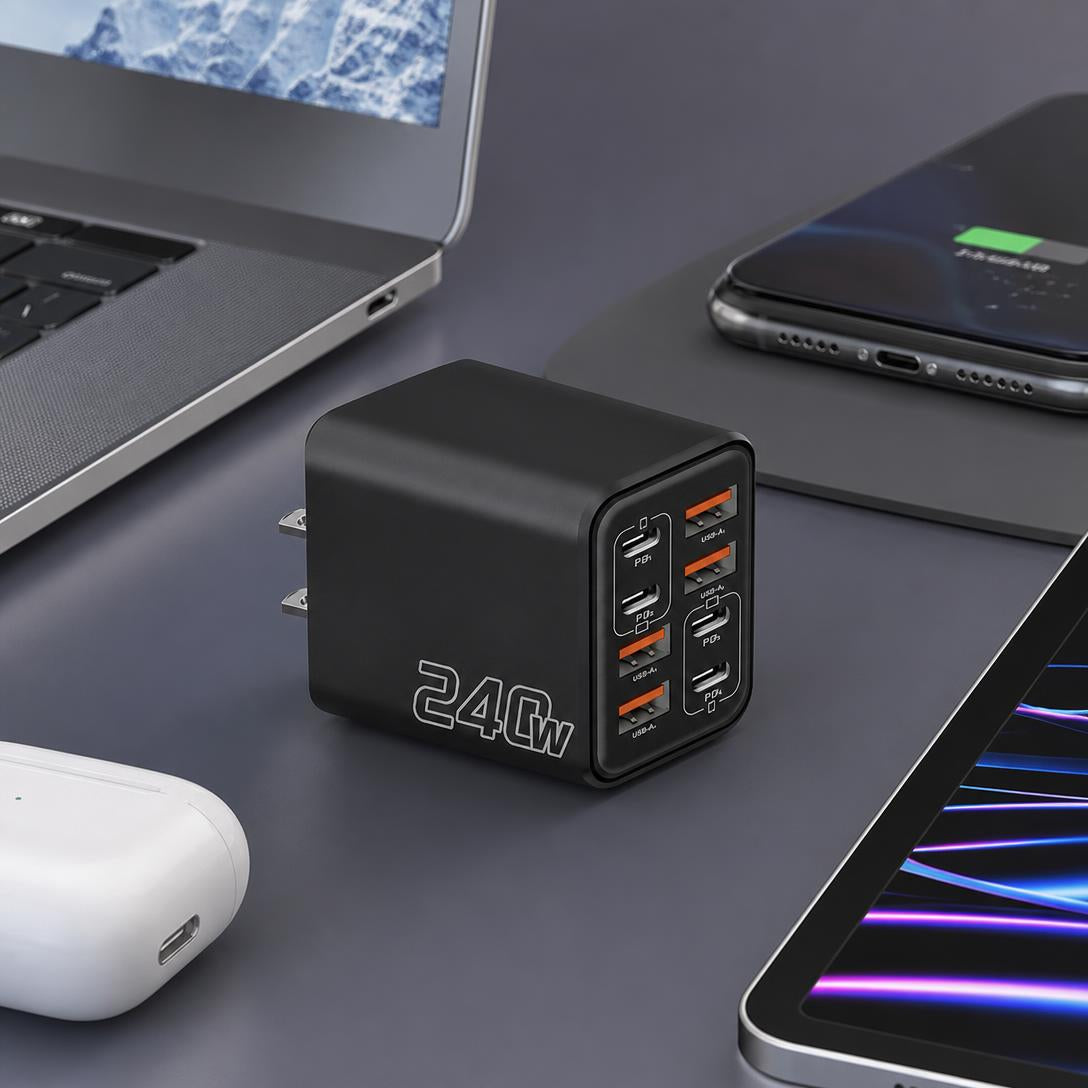 ⚡️Secret to Faster Phone Performance⚡️Eight-Port Travel Charger for Extended Phone Battery Life