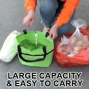 2-in-1 Shopping Bag Foldable Green Bag