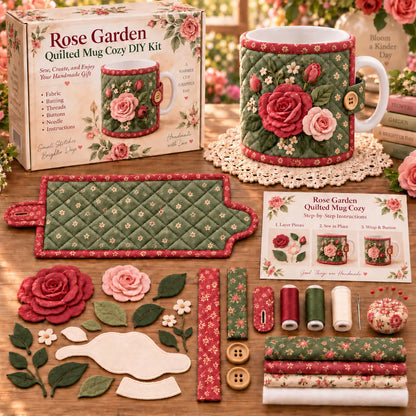 🌸Garden Quilted Mug Cozy DIY Kit