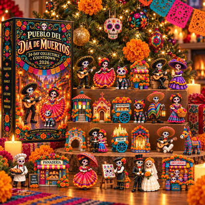 💀🌼 Pueblo del Día de Muertos 2026 – 24-Day Collectible Countdown Calendar 🎉