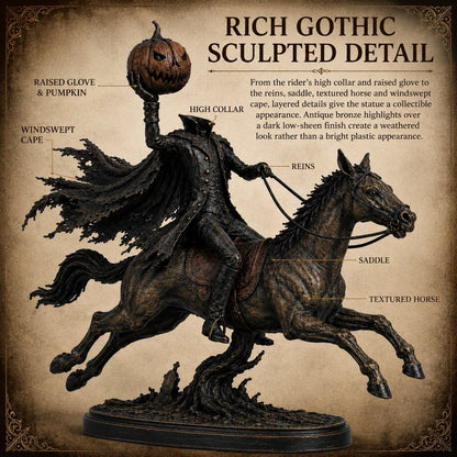 ⏰Last Day Buy 2 Save 10% - 🎃🏇Midnight Chase Headless Horseman Statue | Awaken the Legend of the Hollow(✨Same as the video)
