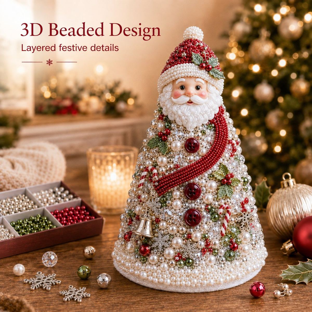🎄 DIY Beaded Christmas Tree Craft Kit
