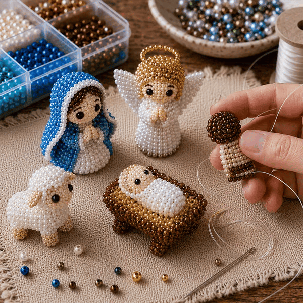 🔥 DIY Christian 3D Beaded Figurines Kit | Handmade Faith Craft for Prayer & Decoration