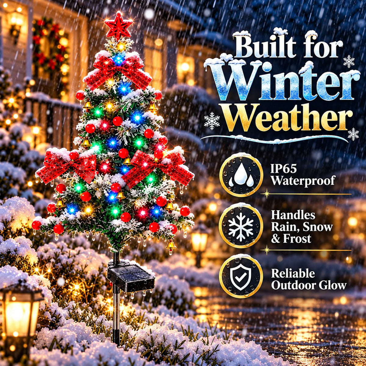 49% OFF 🔥 Solar Cedar Christmas Tree Lights | Festive Outdoor Holiday Decor