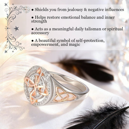 🔥🔮💍Handmade Alloy Witch's Return-Knot Protection Ring✨Protect Your Loved Ones