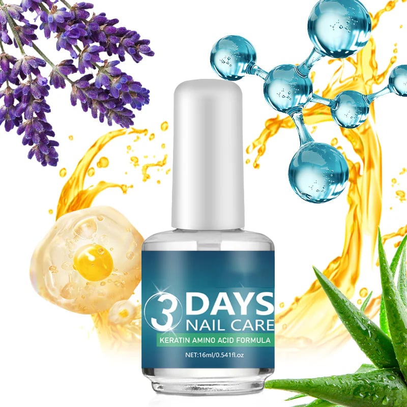 💝LAST DAY - BUY 1 GET 1 FREE!!💝3 Days Nail Care - Keratin Amino Acid Formula, Suitable for Soft and Fragile Nails