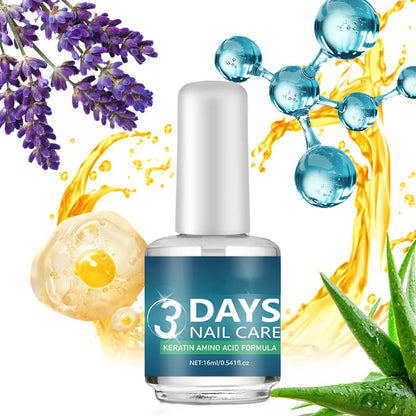 💝LAST DAY - BUY 1 GET 1 FREE!!💝3 Days Nail Care - Keratin Amino Acid Formula, Suitable for Soft and Fragile Nails