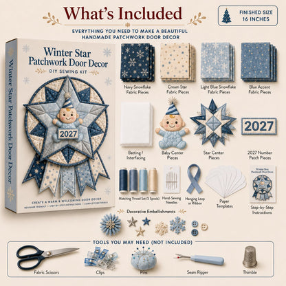 🗓️ Beginner-Friendly 12-Month Themed 3D Quilted Door Hanger Sewing Kit Collection | Complete Kit with Coordinated Fabrics, Sewing Materials & Step-by-Step Guide Included 💕