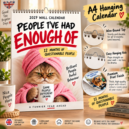😾 People I've Had Enough Of – 2027 Wall Calendar