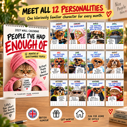 😾 People I've Had Enough Of – 2027 Wall Calendar