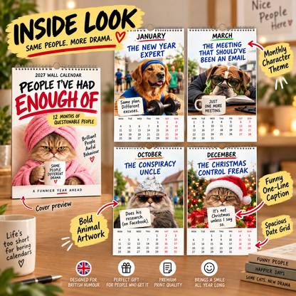 😾 People I've Had Enough Of – 2027 Wall Calendar