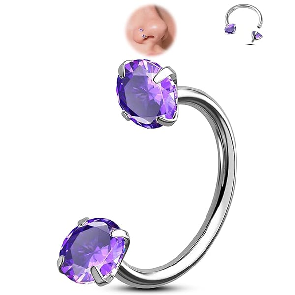 Buy 1 Get 1 Free⏰Horseshoe Gem Nose Ring – Internally Threaded & Comfortable