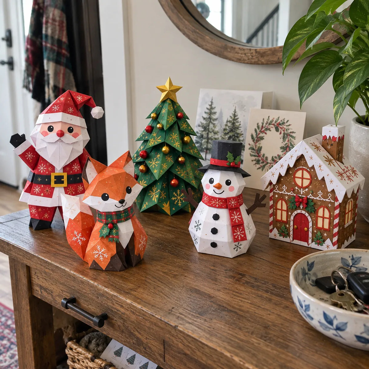 🎄Beginner-Friendly 3D Christmas Paper Craft Kit | Easy Layered DIY Holiday Decoration ✨