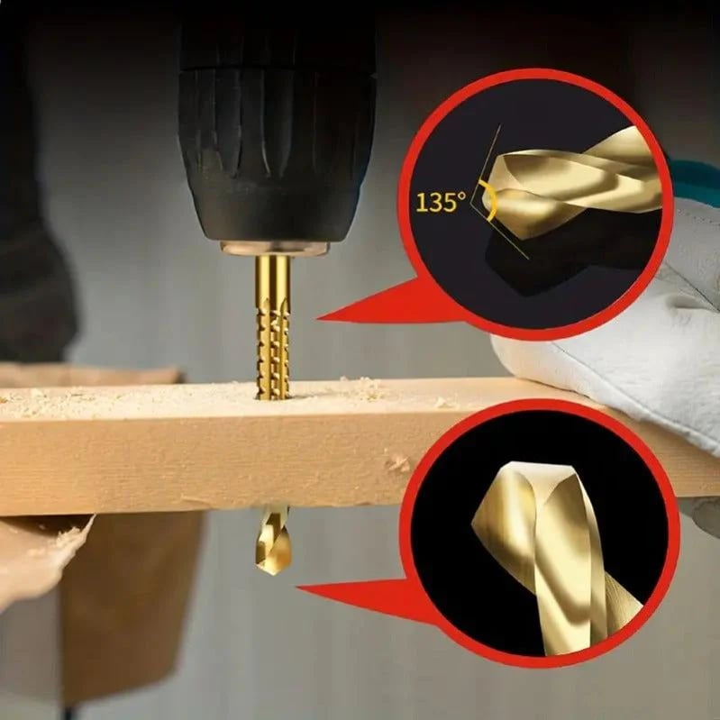 🔩Titanium-Coated Drill Bit Set