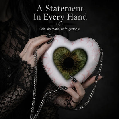 🔥Last Day 50% OFF 🖤👁 Gothic Heart Eye Statement Crossbody Bag