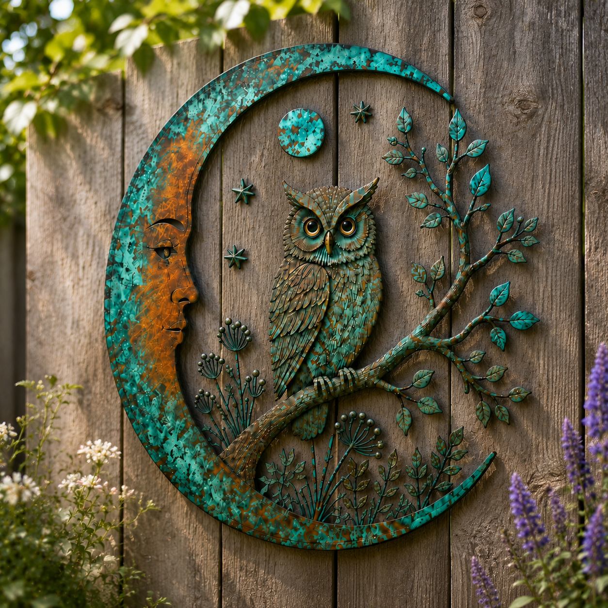 Moon Virgin Mary Garden Wall Decor