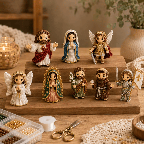 🔥 DIY Christian 3D Beaded Figurines Kit | Handmade Faith Craft for Prayer & Decoration