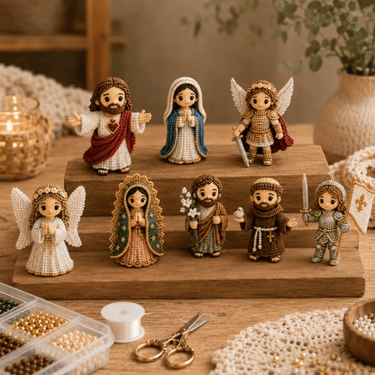 🔥 DIY Christian 3D Beaded Figurines Kit | Handmade Faith Craft for Prayer & Decoration