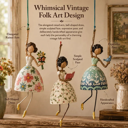 💃🌸 Let Your Space Dance — Whimsical Dancing Lady Hanging Ornament (📦Buy 3 Free Shipping)