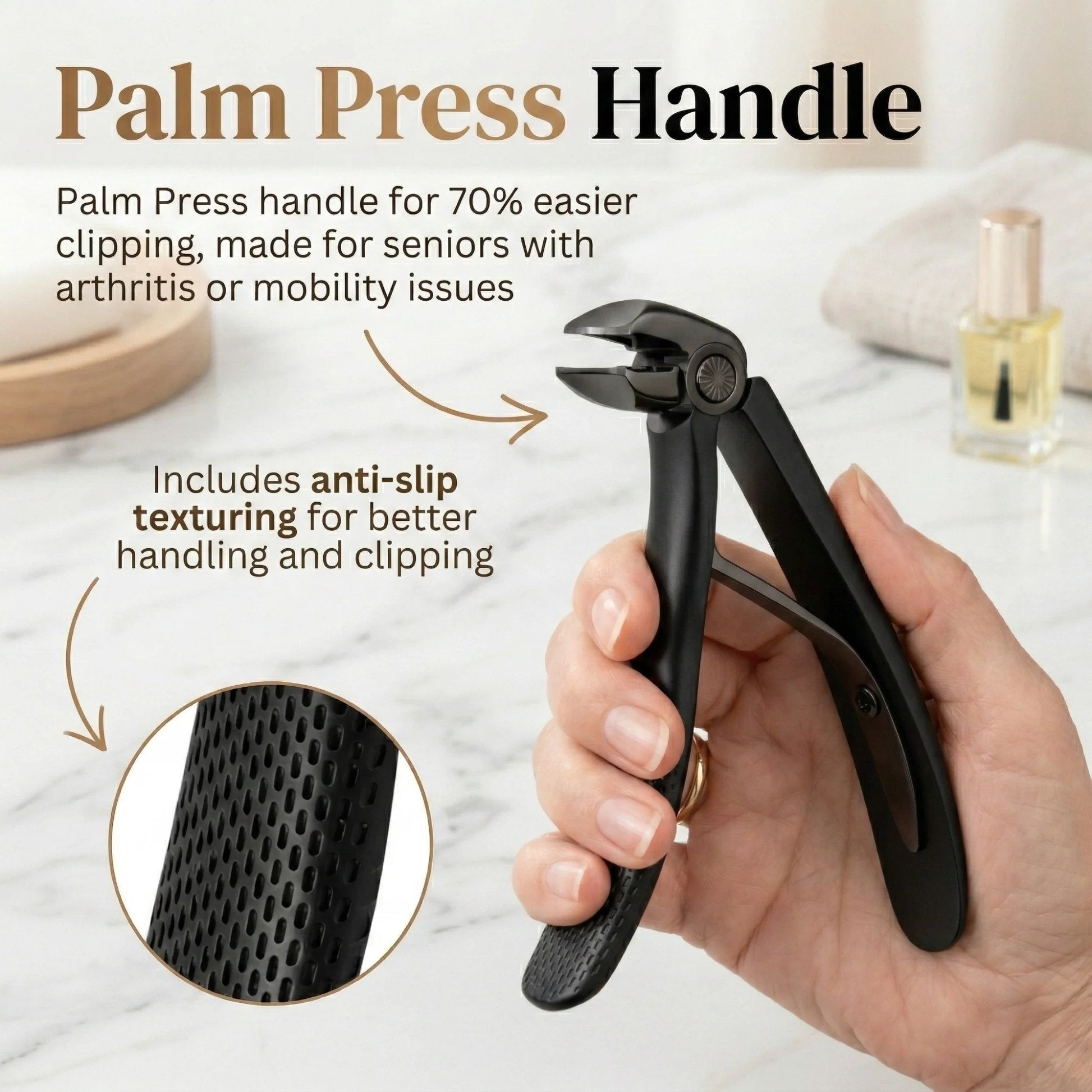 TYIIPLUS™ Nail Clipper for Seniors, Wide Jaw Long Handle Clipper for Thick Nails