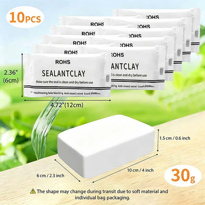 10Pcs Professional Sealant Clay - Anti-Insect Wall Hole Filler Mud🧱