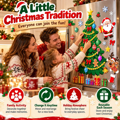 ⏳ Last Day 49% OFF – 🎄DIY Magnetic Christmas Fridge Decor | Reusable Tree & Holiday Magnets for Family Fun 🧲